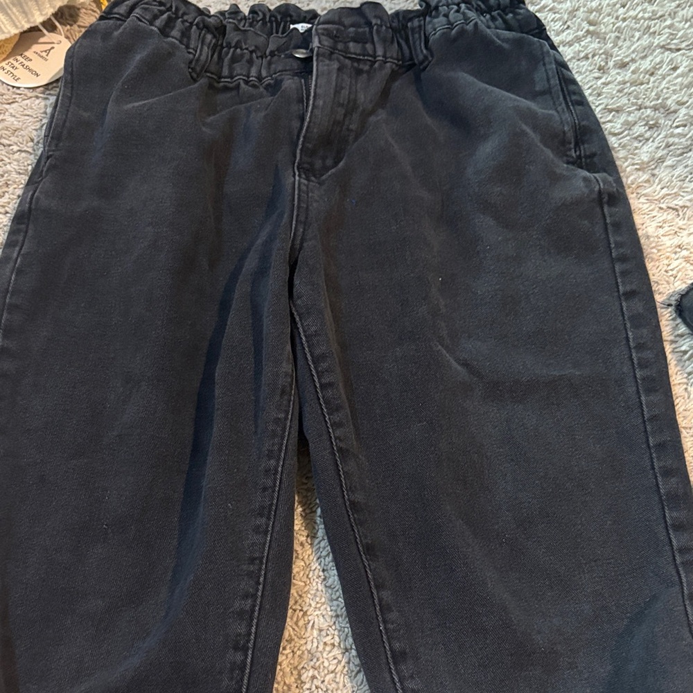 Black Elastic Waist Pants